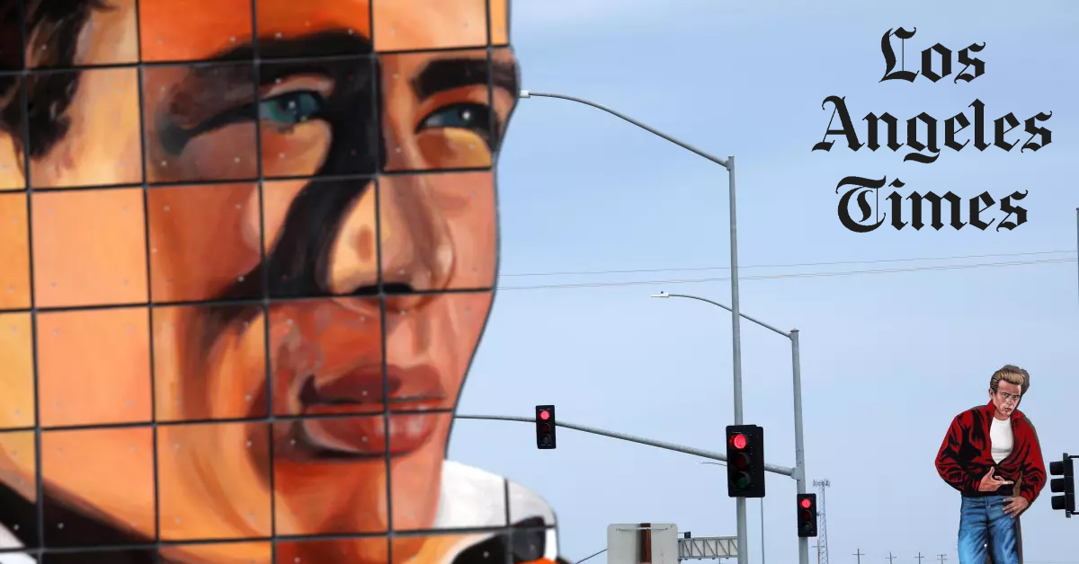 James Dean made his last stop at this lonely gas station. Memories of him are fading